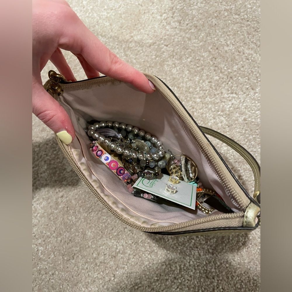 COACH Oversized Gold Wristlet - Picture 3 of 6